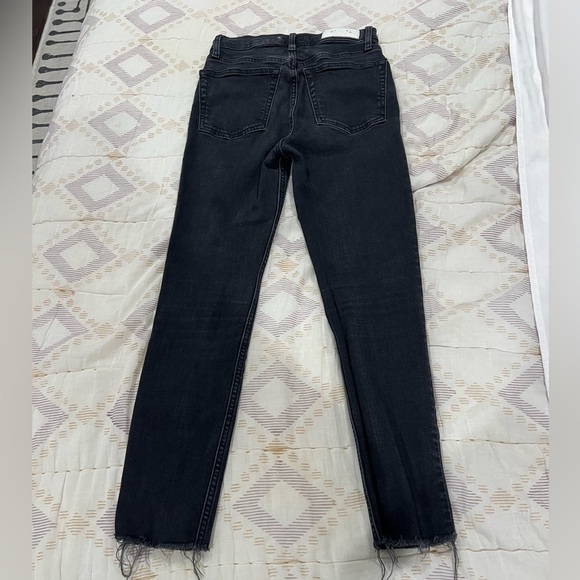RE/DONE 90’s originals ultra high waisted skinny distressed black jeans size 26 - Picture 8 of 15
